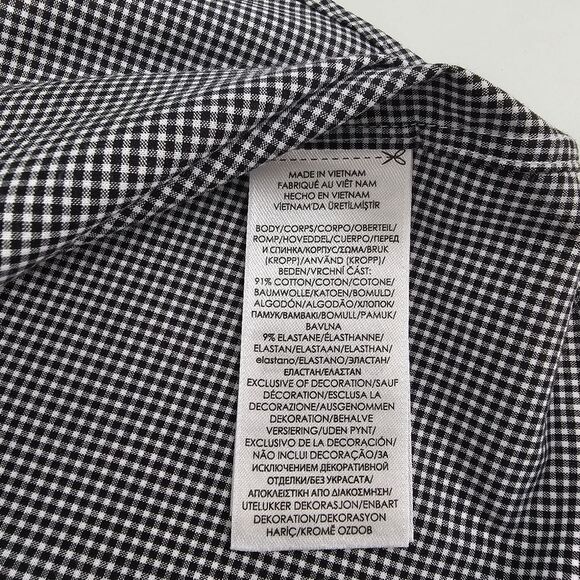 Ralph Lauren Classic Fit Plaid Button Down Black and White Shirt Size L - Picture 4 of 5